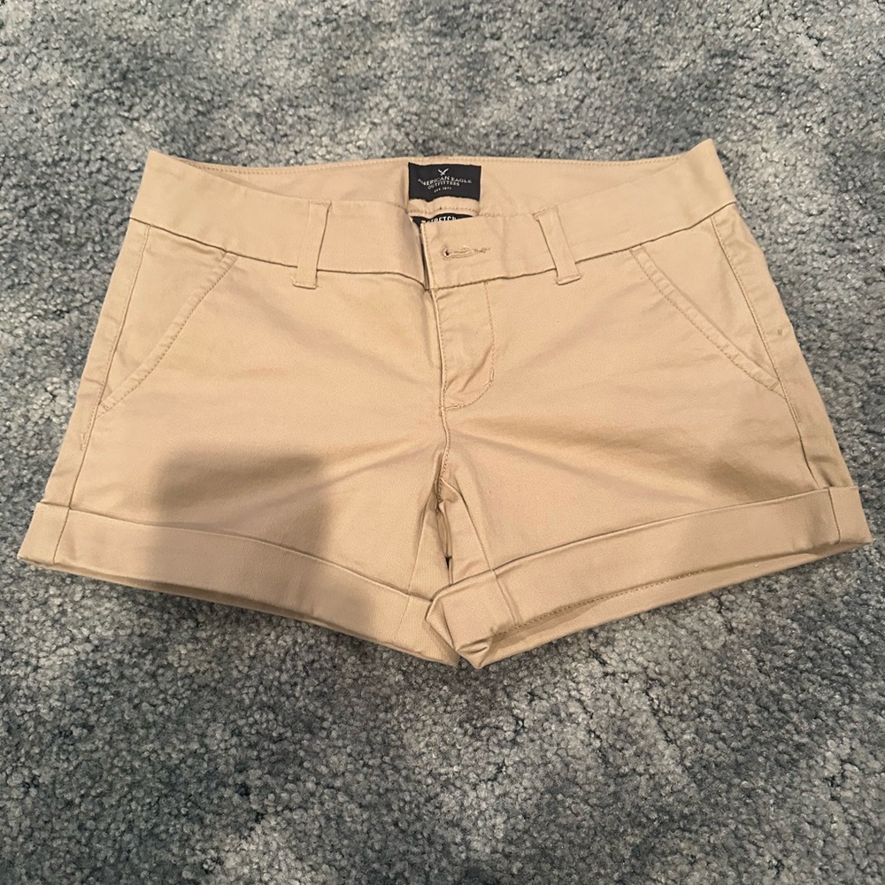 Midi Khaki Shorts